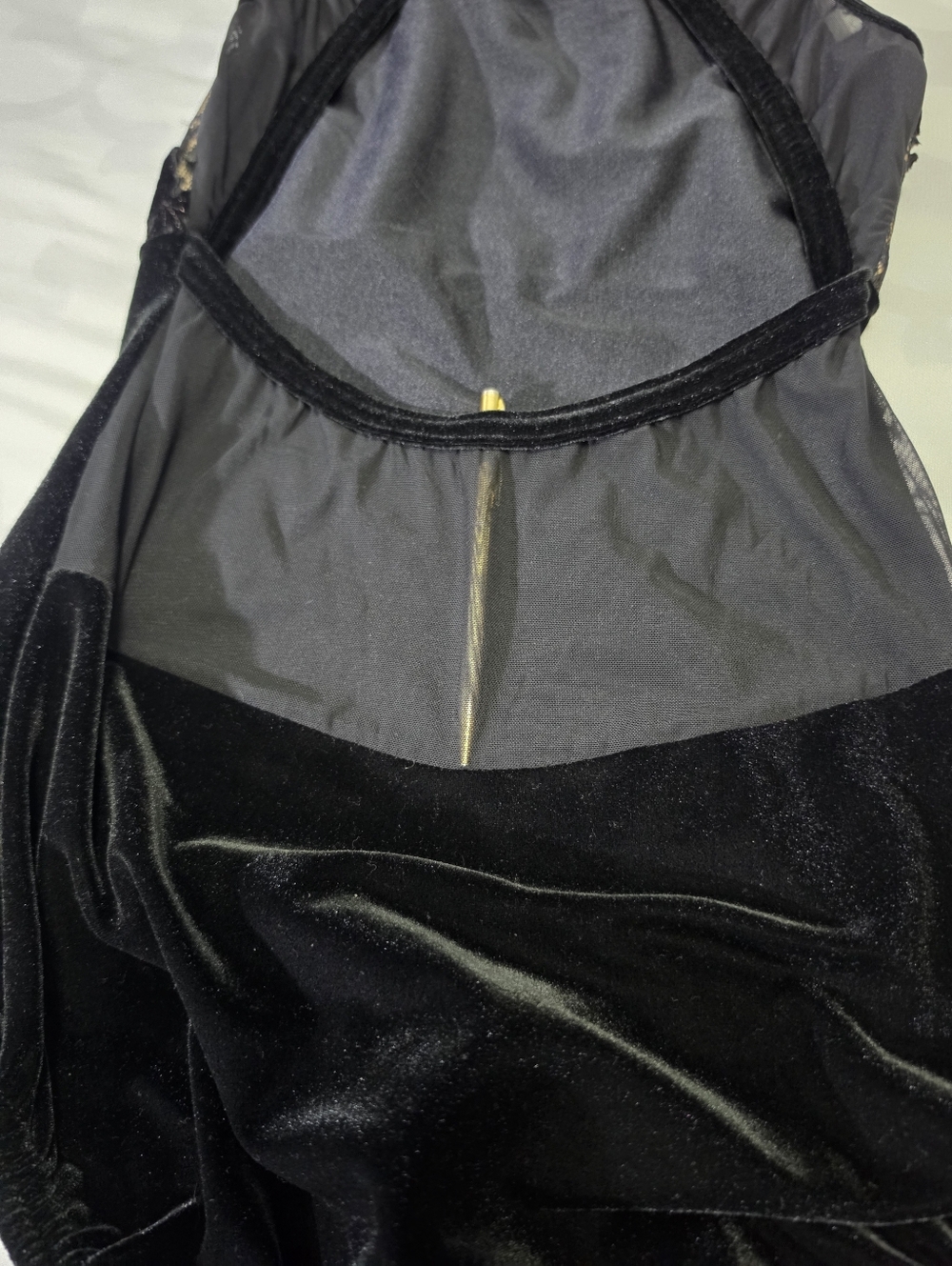 Details Dancewear with Lace and Embroidered Velvet Bodysuit Leotard Size Med - Picture 9 of 13